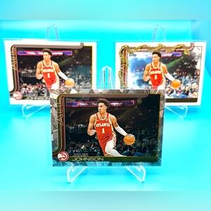 🔥JALEN JOHNSON LOT! 🔥Silver Diamante + Topps Holiday Insert! 🤩